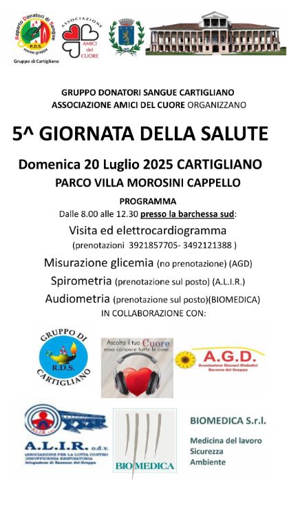5^ GIORNATA DELLA SALUTE 5^ GIORNATA DELLA SALUTE