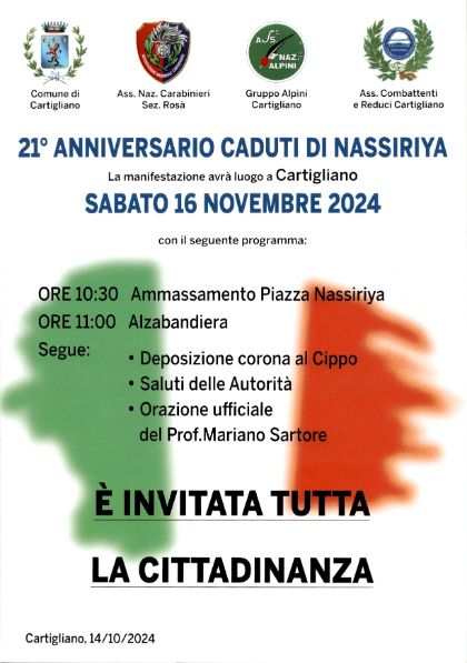 21° ANNIVERSARIO CADUTI DI NASSIRIYA 21° ANNIVERSARIO CADUTI DI NASSIRIYA