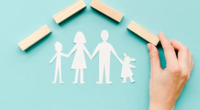 composition-family-concept-blue-background