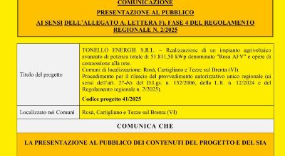 Impianto agrivoltaico Rosa Afv